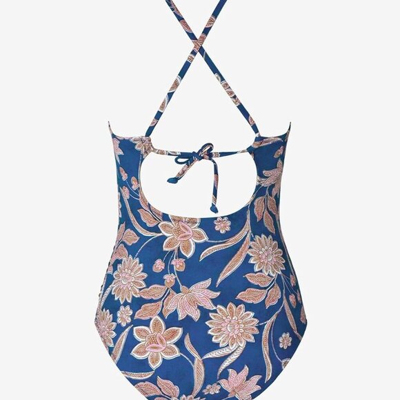 Women's One Piece Swimsuit High Neck Tummy Control Swimwear Bathing Suit - Picture 6 of 6